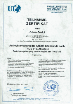 Teilnahme-Zertifikat
