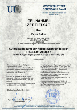 Teilnahme-Zertifikat