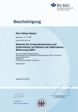 Bescheinigung