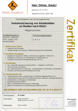 Zertifikat