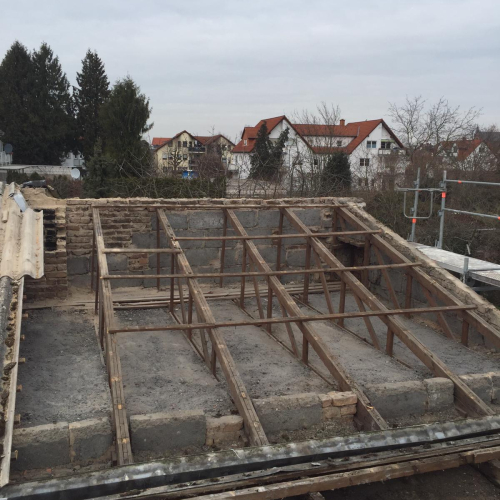 160m² Asbest Wellplatten Eternit Dachsanierung