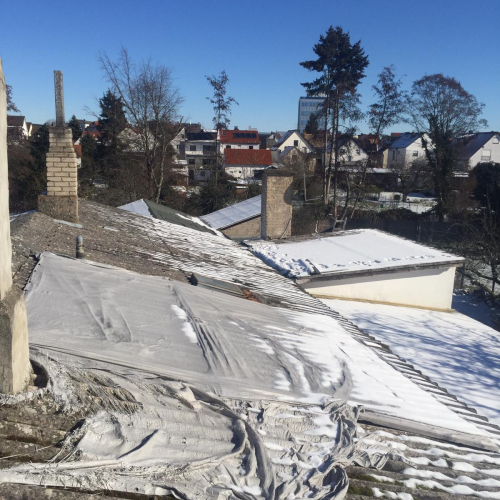 160m² Asbest Wellplatten Eternit Dachsanierung