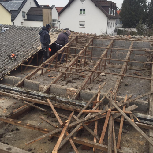 160m² Asbest Wellplatten Eternit Dachsanierung