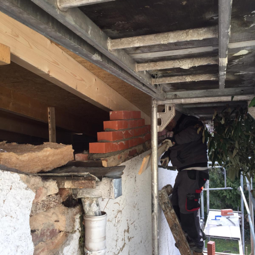 160m² Asbest Wellplatten Eternit Dachsanierung