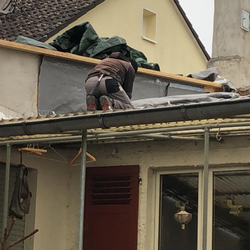 160m² Asbest Wellplatten Eternit Dachsanierung