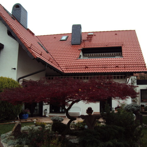 Dachsanierung in Ziegelrot