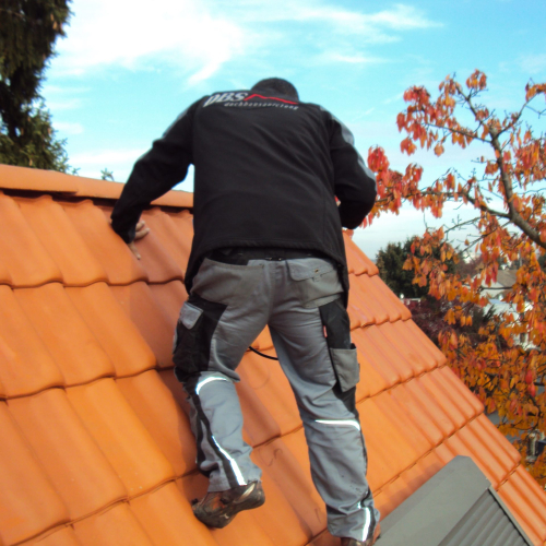 Reinigung und Beschichtung 25 Jahre alter Tondachziegel