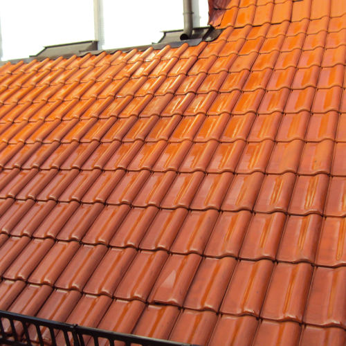 Reinigung und Beschichtung 25 Jahre alter Tondachziegel