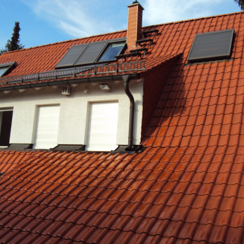 Reinigung und Beschichtung 25 Jahre alter Tondachziegel