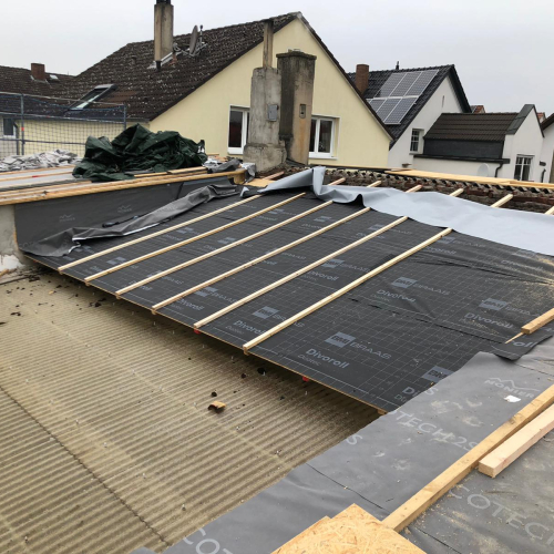 160m² Asbest Wellplatten Eternit Dachsanierung