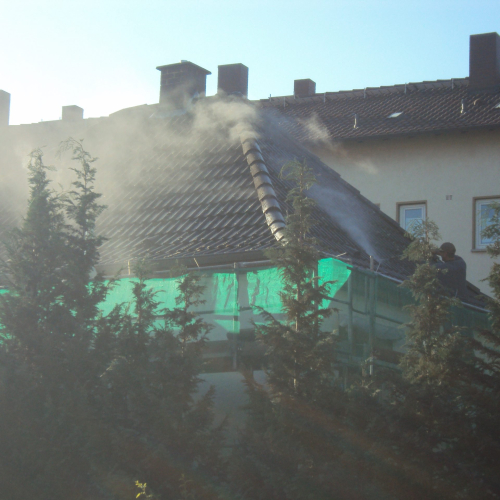 Dachbeschichtung in Ziegelrot