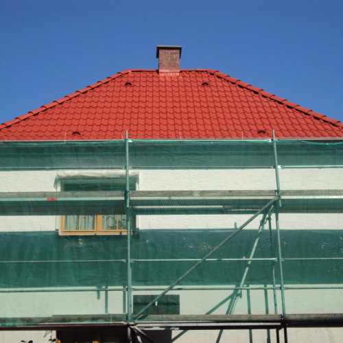 Dachbeschichtung in Ziegelrot