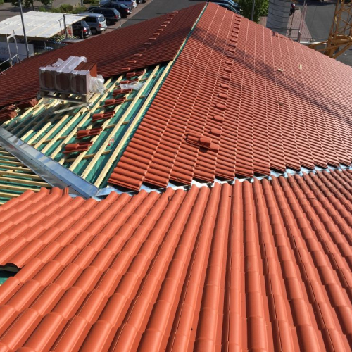 Dachreinigung und Beschichtung bei Lidl Ingolstadt