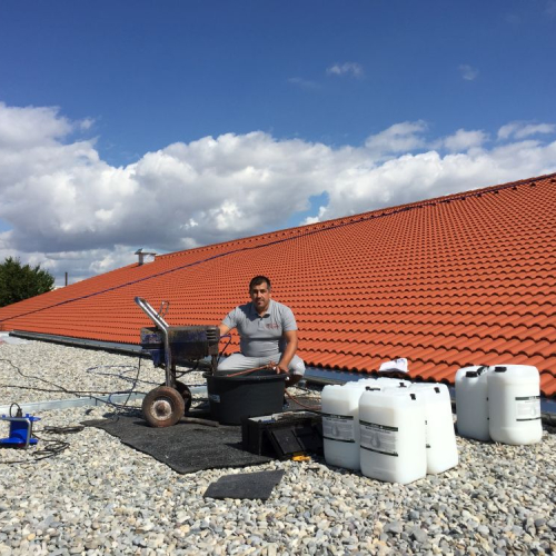 Dachreinigung und Beschichtung bei Lidl Ingolstadt