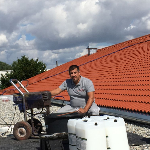 Dachreinigung und Beschichtung bei Lidl Ingolstadt