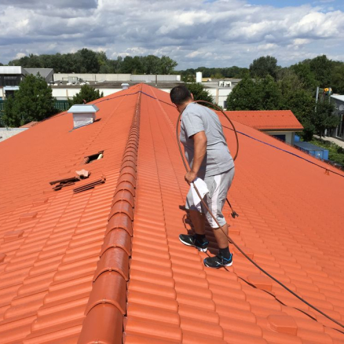 Dachreinigung und Beschichtung bei Lidl Ingolstadt