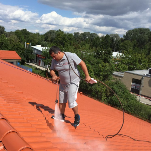 Dachreinigung und Beschichtung bei Lidl Ingolstadt