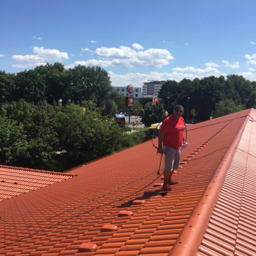 Dachreinigung und Beschichtung bei Lidl Ingolstadt