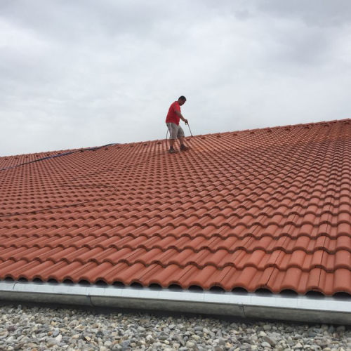 Dachreinigung und Beschichtung bei Lidl Ingolstadt