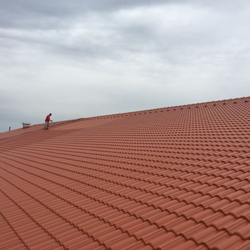 Dachreinigung und Beschichtung bei Lidl Ingolstadt