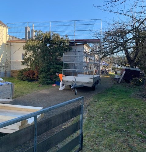 160m² Asbest Wellplatten Eternit Dachsanierung