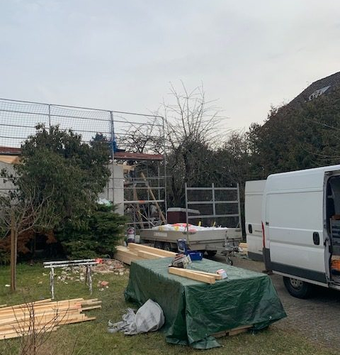 160m² Asbest Wellplatten Eternit Dachsanierung