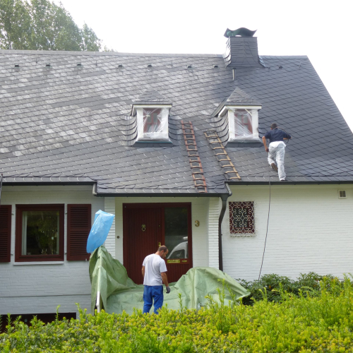 Reinigung, Grundierung und Dachbeschichtung