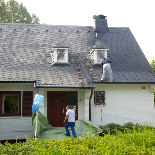 Reinigung, Grundierung und Dachbeschichtung