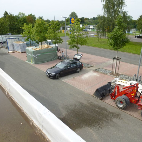 Dachreinigung und Beschichtung bei Lidl in Leipzig