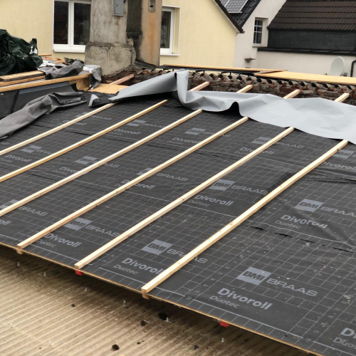 160m² Asbest Wellplatten Eternit Dachsanierung