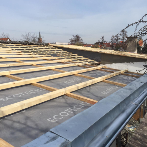 160m² Asbest Wellplatten Eternit Dachsanierung