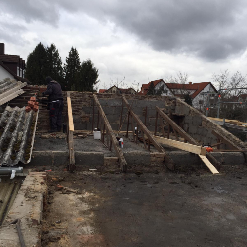 160m² Asbest Wellplatten Eternit Dachsanierung