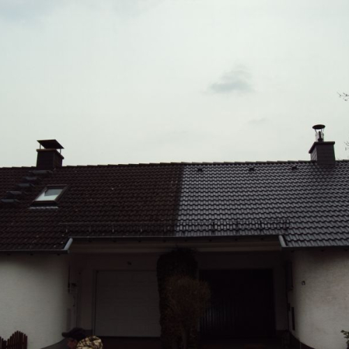 Dachsanierung bei einem Doppelhaus