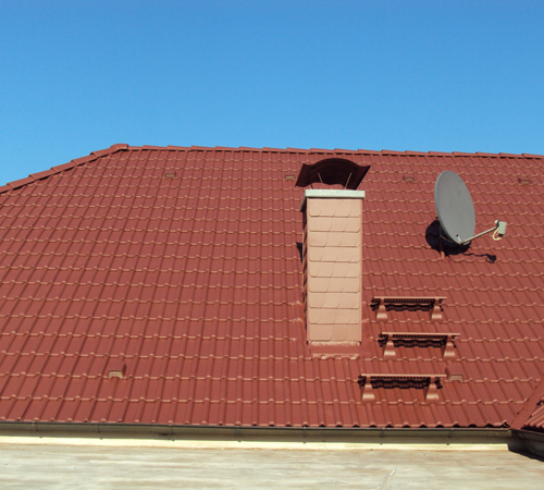 Oberflächensanierung von Betonziegeln Rotbraun