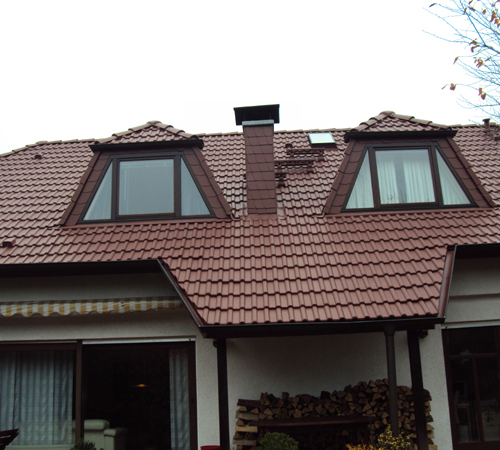 Oberflächensanierung von Betonziegeln Rotbraun