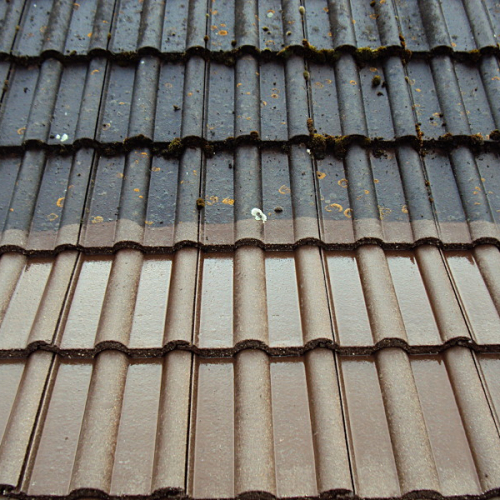 Dachreinigung und Dachbeschichtung am Satteldach