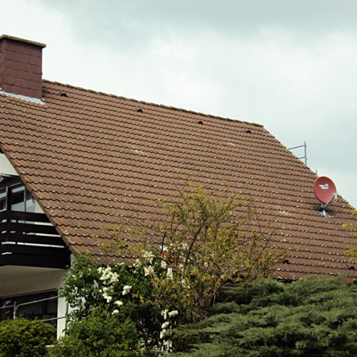 Dachreinigung und Dachbeschichtung am Satteldach