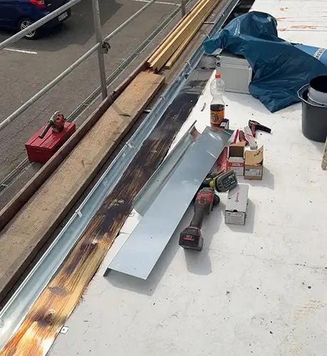 Flachdachsanierung mit Dämmung