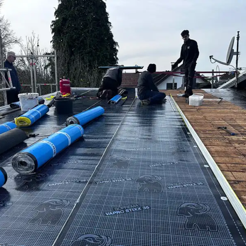 Sanierung eines Flachdachs mit 6° Gefälle in Hanau