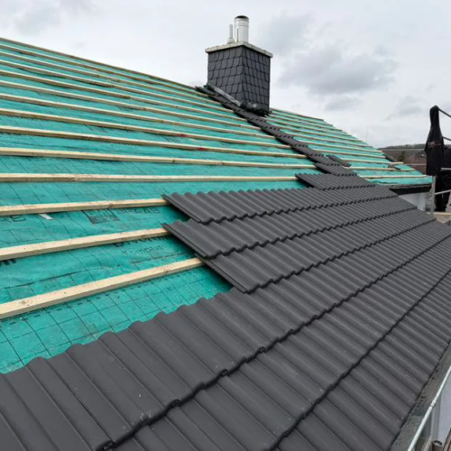 180m² Dachfläche Dachumdeckung
