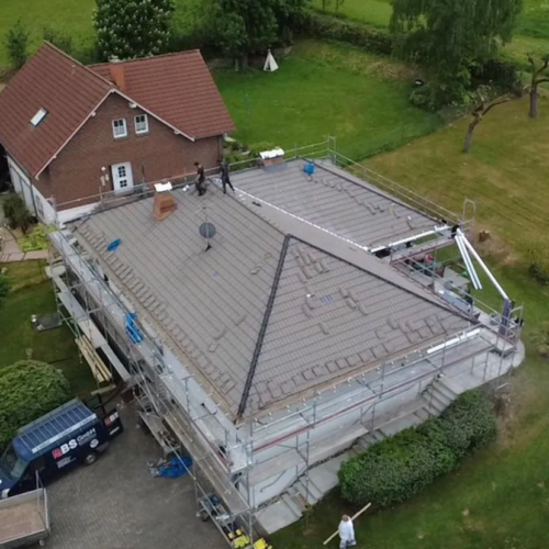 350m² Dachreinigung und Beschichtung in NANO-TOP anthrazit 