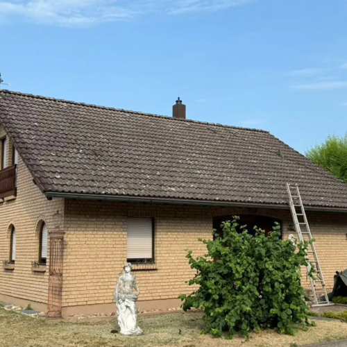 180m² Dachreinigung und NANO-TOP Premium Beschichtung in altfarben