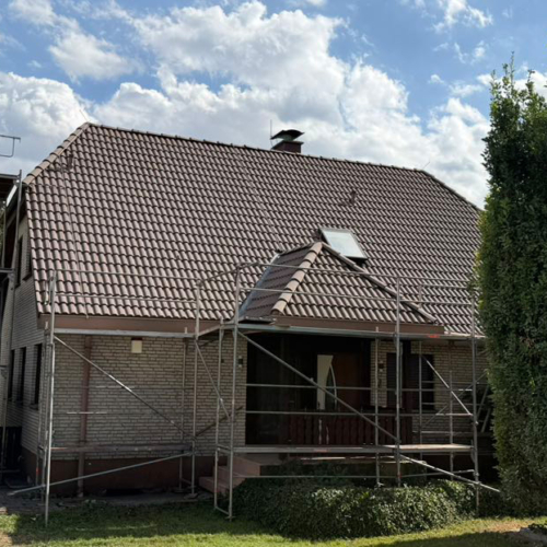 215m² dunkelbraun - Reinigung und Beschichtung NANO-TOP - Marderschaden