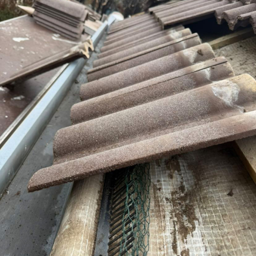 215m² dunkelbraun - Reinigung und Beschichtung NANO-TOP - Marderschaden