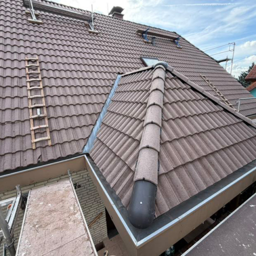 215m² dunkelbraun - Reinigung und Beschichtung  NANO-TOP - Marderschaden