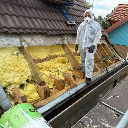 215m² dunkelbraun - Reinigung und Beschichtung NANO-TOP - Marderschaden