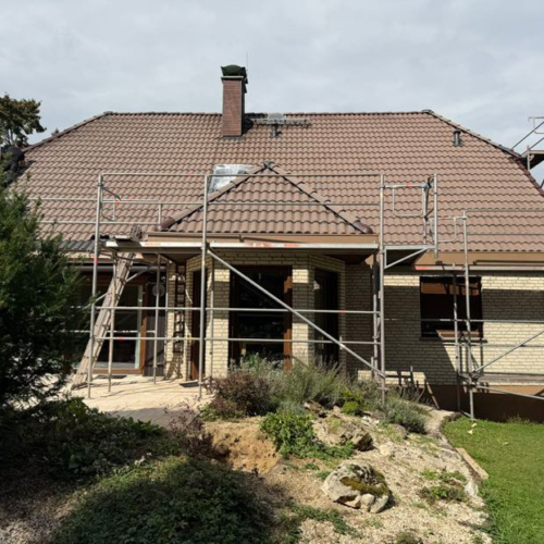 215m² dunkelbraun - Reinigung und Beschichtung NANO-TOP - Marderschaden