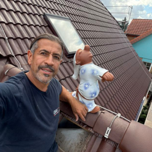 215m² dunkelbraun - Reinigung und Beschichtung NANO-TOP - Marderschaden